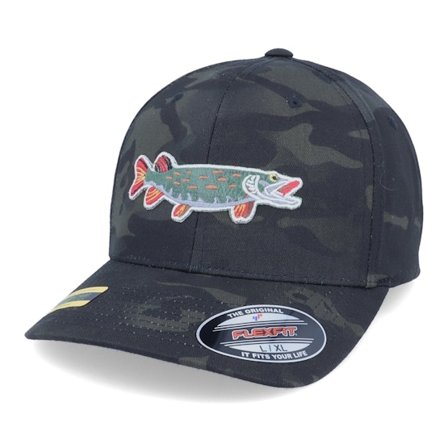 Skillfish - Camo flexfit Cap - Pike Applique Patch Multicam Camo Black Flexfit @ Hatstore