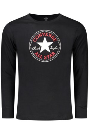 Converse T-shirt Maniche Lunghe Bambino Nero