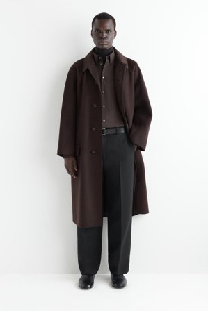 COS Men's Camicia Classica In Cotone in Rosso