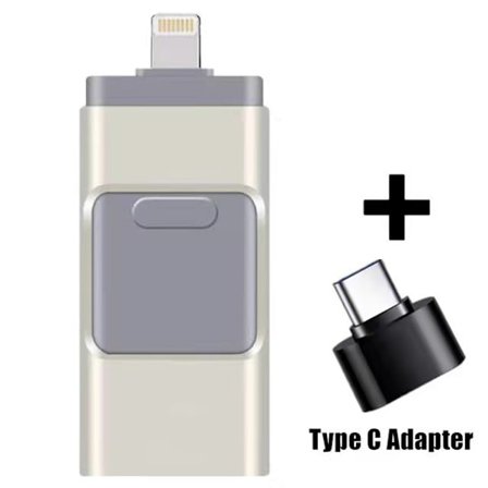 4-in-1 USB I -muistitikku iPhone iPad PC iOS Android -laitteille (128 Gt)