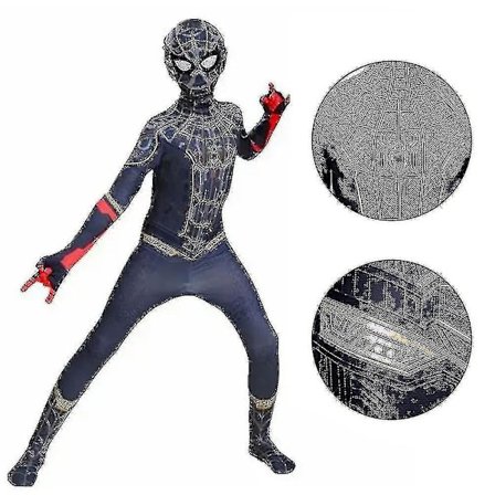 Spider-man No Way Home Barn Pojke Svart Kostym Fest Fancy Dress Jumpsuit Body