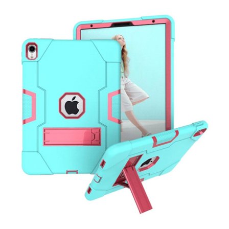 iPad Pro 11" (2018) stødsikkert hybrid etui - Cyan / Rose