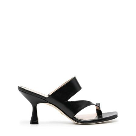 Stuart Weitzman Lyla lædersandaler Sort, Dame, Størrelse: 38 EU