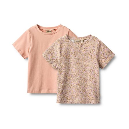 WHEAT T-Shirt Short Sleeve Manna 2-pak Lilac Flower Meadow Str 116/6 år, Tøj & Bolig, Børnetøj, Børneundertrøjer