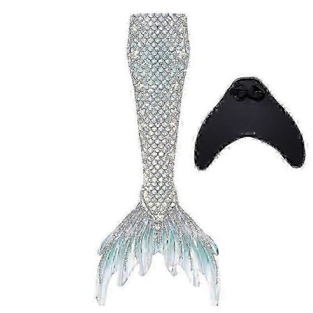 Havfruehale med monofinne for barn og voksne som svømmer