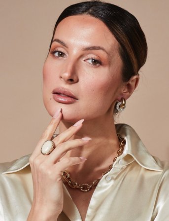 Bud to rose Ridge Mix Chunky Necklace Gold - Gold - ONE SIZE