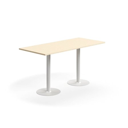 Bar table VERTICUS, 1800x800x900 mm, birch/white