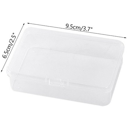 Ny transparent opbevaringsboks i plast til fotokort og små kort