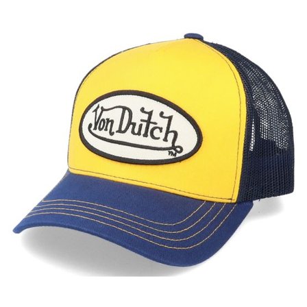 Von Dutch - Gul trucker Keps - Oval Patch Yellow/Navy Trucker @ Hatstore