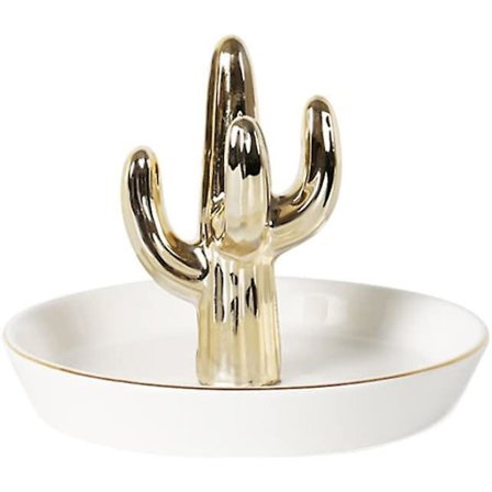 Sød Keramik Kaktus Ringholder Smykkeholder Pyntefad Ringfad Til Øreringe Armbånd Nøgler Halskæder Bryllup Fødselsdagsgave