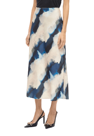Vila Viellette Hw Midi Skirt Kjolar Dam Blå 38