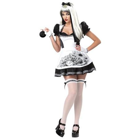 Dark Alice i underlandet Halloween Maskeraddräkt Black M