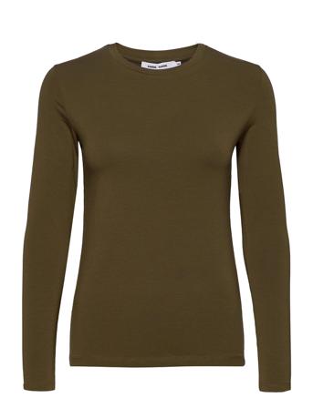 Ester Ls 265 T-shirts & Tops Long-sleeved Grön Samsøe Samsøe