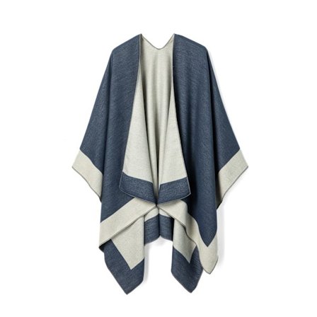 Dame Sjal Wrap Poncho Sjal Cape med Åpen Front for Kvinner, Cardigan Genser Teppe for Vår Høst Vinter