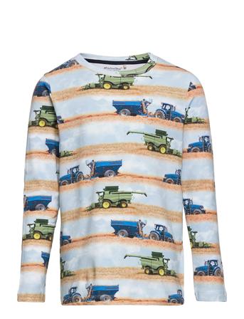 T-Shirt L/S Aop T-shirts Long-sleeved T-shirts Multi/mønstret Minymo