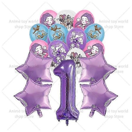KPop Demon Hunters Födelsedagskalas Set: Dukar, tallrikar, muggar, ballonger, Tårtdekoration för barn