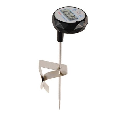 Espresso Termometer i rustfrit stål til temperaturkontrol ved mælkeskumning, til køkken, grill, mad