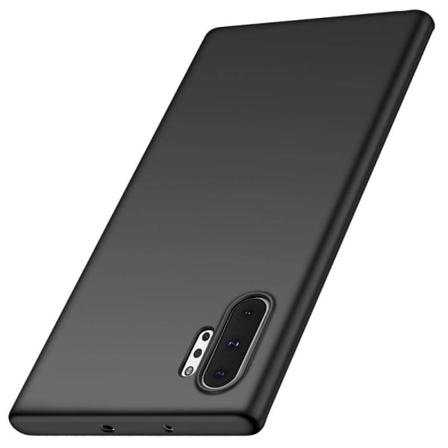 Samsung Note 10 Plus Ultratunn Gummibelagd Mattsvart Skal Basic Svart