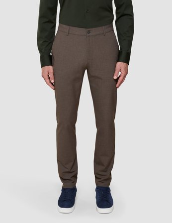 Shaping New Tomorrow - Essential Pants - Saddle Brown Melange - Slim Fit - Herr - Storlek 32/32