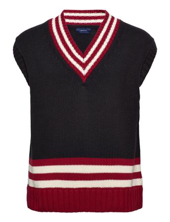 D1. Over D Vest Knitwear Knitted Vests Sininen GANT