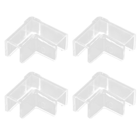 4 stk. Beskyttelse for akvariekanter, klare akvariestøtteverktøy, klar akvarium glassdekselbeskytter, enkel å installere