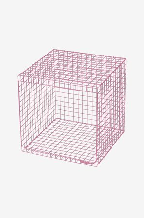 Loft24 - Skänk Wire Cubic - Röd - Avlastningsbord & sidobord - Från Homeroom