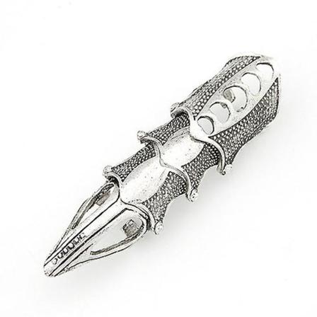 Retro Punk Gootti Armor Sormus Taivutettava Metalli Assassin Scroll Joint Knuckle Metalli Täysormus Miehille Naisille Korut