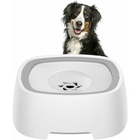 KZQ Anti-Stænk Hundevandskål, 1.5L Anti-Stænk Hundeskål, Anti-Overløbs Hundeskål til Kæledyr, Flydende Vandskål, Hundeskål til Hund, Kat, Hvalp