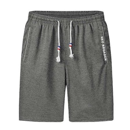 Miesten shortsit, rennot, klassinen malli, kiristysnyörillä, kesäshortsit joustavalla vyötäröllä ja taskuilla - Tummanharmaa