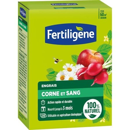 FERTILIGENE FCOSAN3 - Horn- och blodgödsel 3 kg - Snabb och långvarig verkan - Närar upp till 3 månader - Upp till 60m² befruktad
