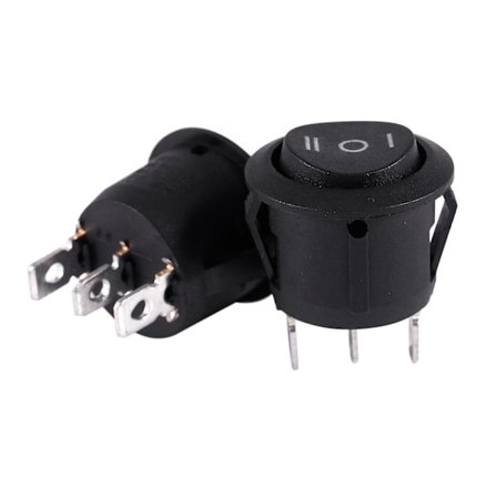 2 stk. AC 6A/250V 10A/125V 3-polet SPDT På/Av/På 3-posisjons Rund Båtsvivelbryter
