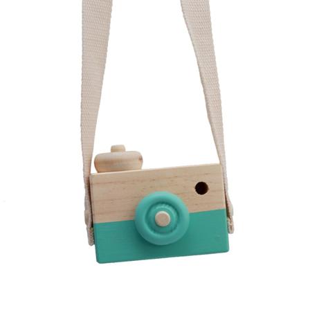 Barn Söt Mini Trä Kamera Fotografi Dekoration Baby Leksak Green
