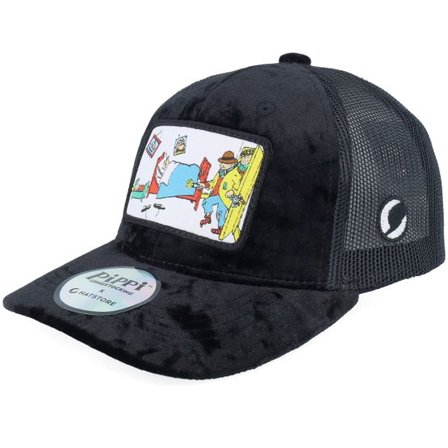 Pippi Långstrump - Svart trucker Keps - "Kids Tjuvar Wide Velvet Black Trucker " @ Hatstore