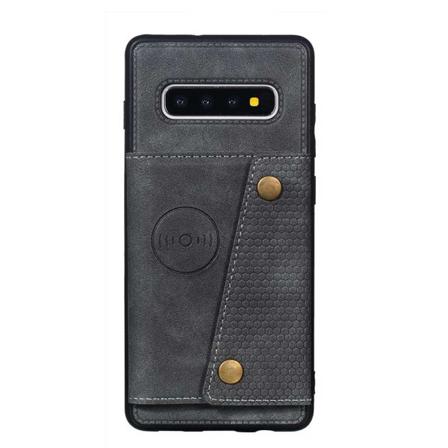 Stilig deksel med kortholder - Samsung Galaxy S10 Grå