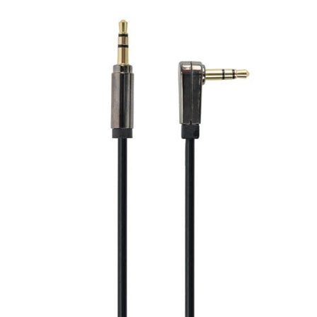 Ljudkabel med vinklad 3,5mm kontakt 1,8m