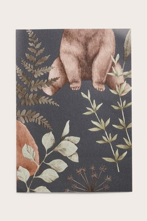 Newbie | Tapetprøve Wild Forest | Mørkeblå