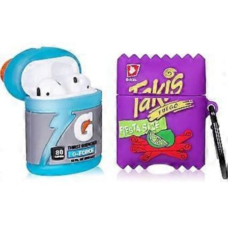 KATEA Airpod 1/2 Fodral Söt Cartoon 3D Unik Mjuk Silikonöverdrag Rolig Mode Kul Cool Karaktär Snygg Design Fodral Kvinnor Flickor Pojkar Tonåringar 