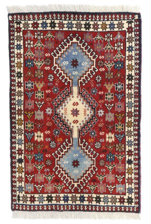 Medaillon Klein Yalameh Teppich 61X93 Wolle