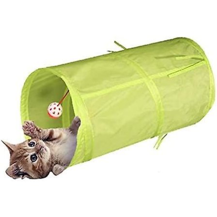 Interaktiv Foldbar Letvægts 5 Tunnel Krøllet Labyrinth Med Bobble Og Klokke Til Kat, Lille Kanin