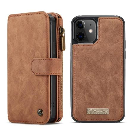 Caseme Iphone 12 Mini Retro Läder Plånboksfodral - Brun Brun