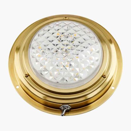 Båtlampa LED 12 V mässing - Biltema