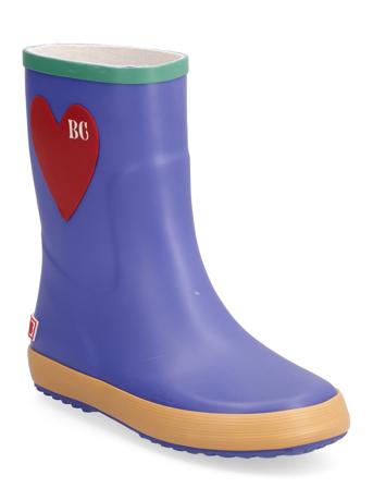 Heart Rainboot Shoes Rubberboots High Rubberboots Unlined Rubberboots Blå Bobo Choses