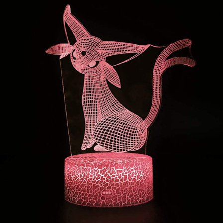 3D nattlampa LED Illusion skrivbordslampa 7 färger ändras