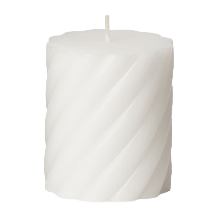 Åhléns Home Vridet blockljus 8 cm Ljus & ljusstakar Vit ONESIZE