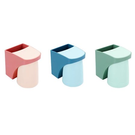 Pieces Tandbørsteholder Badeværelse Opbevaringsstativ, Kopholder med Sugekop Organizer til Tandpasta og Tandbørste Sæt med 3 Vægmonterede Holdere