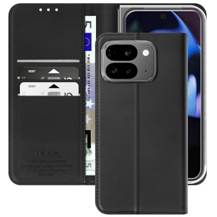 Lompakkokotelo - Abeel - Google Pixel 9 Pro Fold - Anti-RFID - Musta - Magneettisuljenta