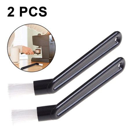 2-pack kaffemaskin rengöringsborste Plasthandtag med nylon espresso rengöringsverktyg