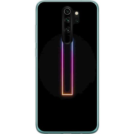 Kompatibel Mobilcover til Xiaomi Xiaomi Redmi Note 8 Pro Minimalistisk neonbogstav I i regnbuefarver mod mørk baggrund