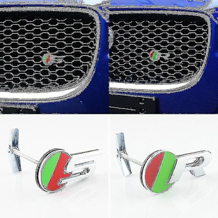 Xs Metal Racing Grille Sticker For Jaguar F-pace F-type E-pace Xe Xf Xjl R S Sport Emblem Griller Sticker Jaguar Accessories