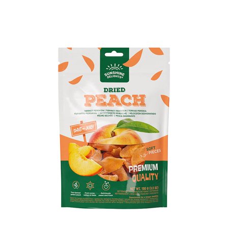 Sunshine Delights Tørret Frugt Fersken 100 g, Helse & Madvarer, Tørret Frugt & Nødder, Tørret Frugt